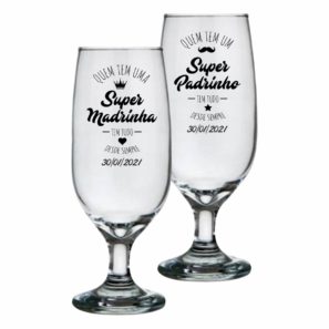 Taça de Vidro Personalizada Modelo Floripa 300ml