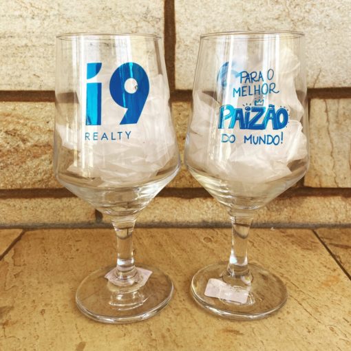 Taça de vidro personalizada modelo brunelo 400ml