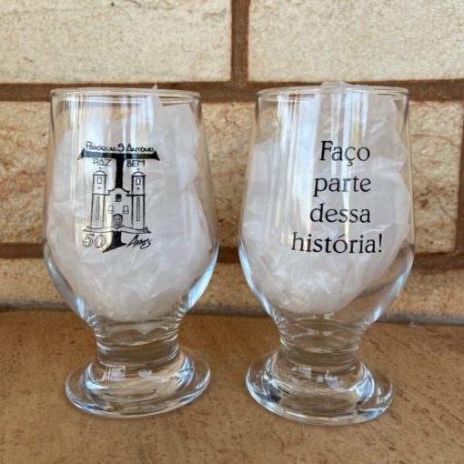 Taça de Vidro Personalizada Modelo Paulista 300ml