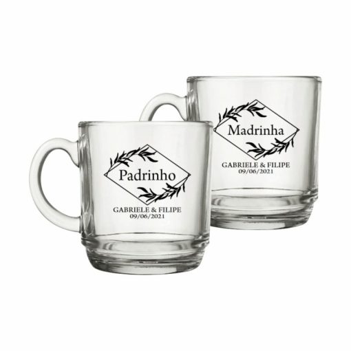 Canecas de Vidro Personalizada de Café As