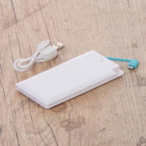 Power Bank Plástico Formato Cartão com indicador Led 5