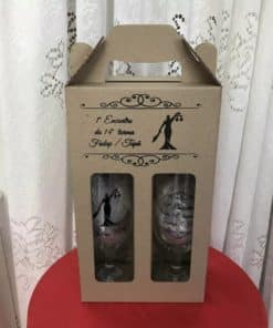 Kit Caixa de Papelão com 2 Taças Floripa