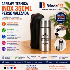Garrafa Térmica Inox 350ml Personalizada