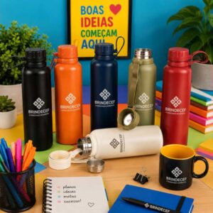 Garrafa Térmica Personalizada Inox 1 Litro com Infusor