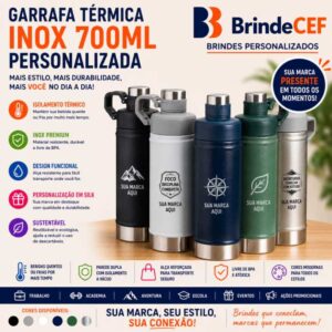 Garrafa Térmica Personalizada Inox 700ml